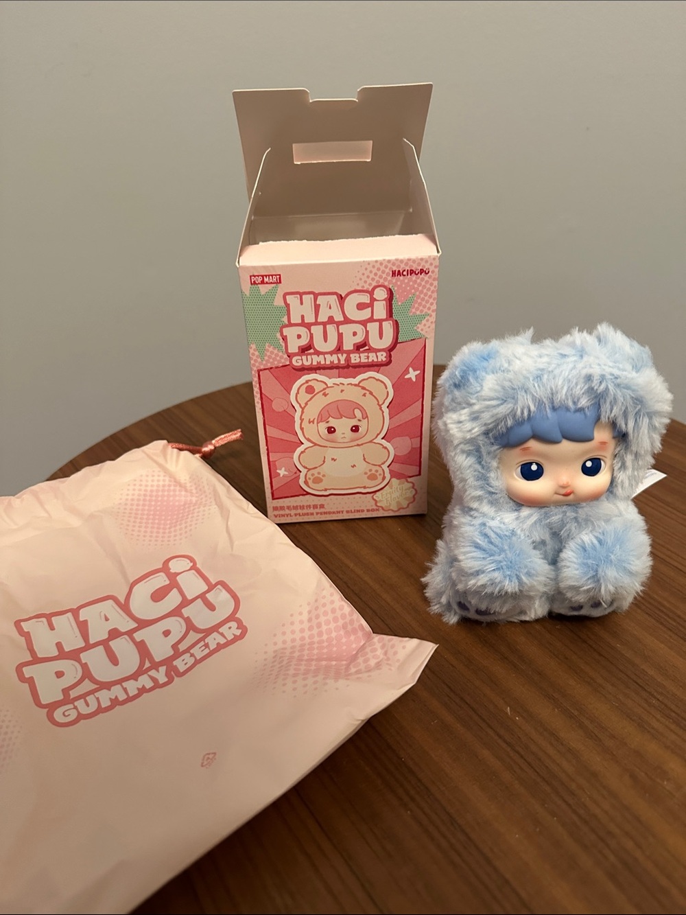 Popmart Hacipupu Blue Plush Gummy Bear Plush Pendant
